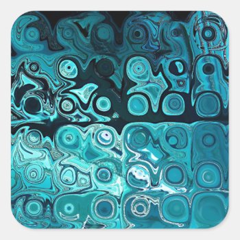 Teal Glass Blocks Sticker by efhenneke at Zazzle