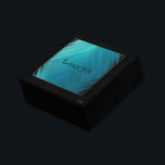 Teal glass texture gift box<br><div class="desc">Add your name on this teal glass texture design.</div>