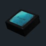 Teal glass texture gift box<br><div class="desc">Add your name on this teal glass texture design.</div>