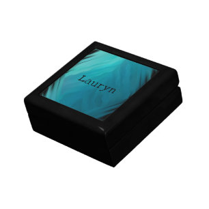 Teal glass texture gift box
