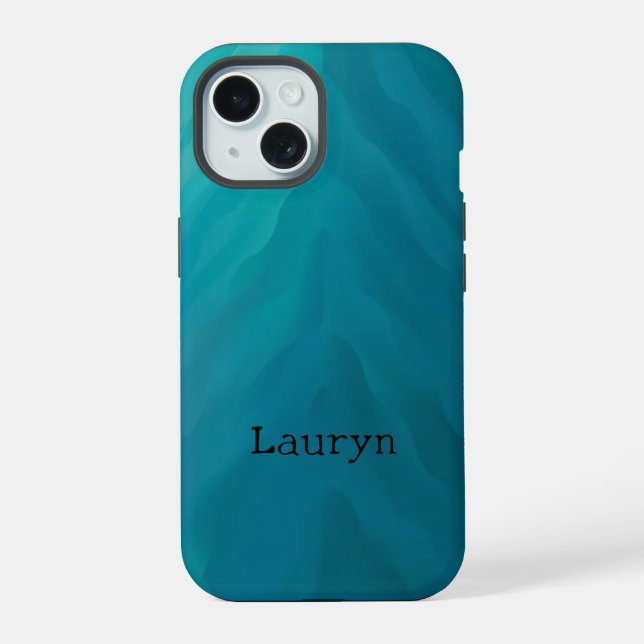 Teal glass texture iphone case (Back)
