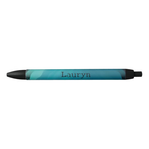 Teal glass texture pen