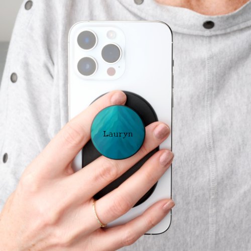 Teal glass texture PopSocket