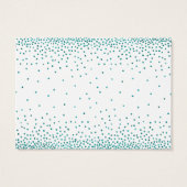 Teal Glitter Confetti Script Thanks a Million Card (Back)