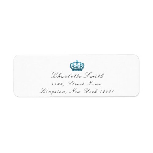 teal Glitter RSVP Crown Princess Bridal White Label