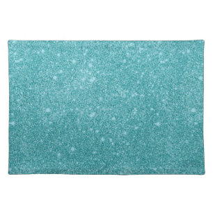 Teal Glitter Sparkles Placemat