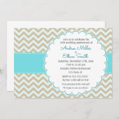 Teal Gold 50th Wedding Anniversary Invitation (Front/Back)