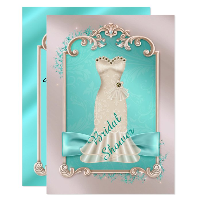 teal and gold wedding dresses