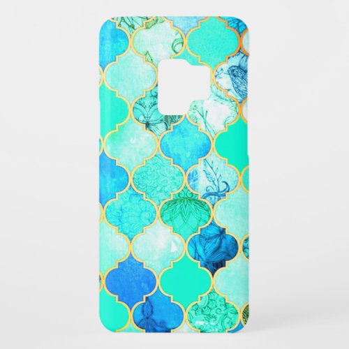 Teal Gold Blue Green Mermaid Pattern Case_Mate Samsung Galaxy S9 Case
