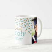 Teal Gold Class of 2020 Photo Graduation Mug (Front Right)