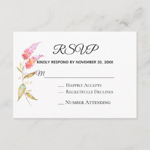 *~* Teal Gold Elegant Modern Floral Wedding RSVP Enclosure Card