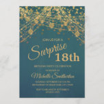 Teal Gold Glitter String Lights 18th Birthday Invitation<br><div class="desc">Elegant 18th birthday party invitation for women with gorgeous gold string lights and sparkling bokeh on a bold teal background.  Text,  font,  and wording are completely customizable using Zazzle's design tool.  Contact us for help with customization or matching products.</div>