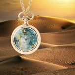 Teal Gold Marble Pendant - Necklace Watch Gift<br><div class="desc">Women's Personalized Teal Gold Marble Pendant Watch – Custom Necklace Watch for Her – Elegant Gift for Wife, Bride, Mom – Anniversary & Engagement Wear Your Love Close: The Personalized Teal & Gold Marble Pendant Necklace Watch: Beyond a simple accessory, this exquisite pendant watch is a captivating blend of elegant...</div>
