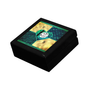 Teal & Gold Moonlight Birds Gift Box
