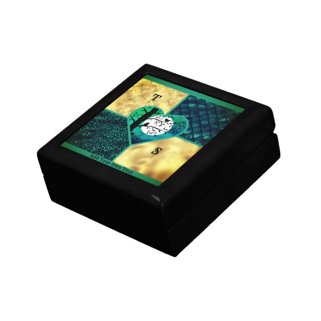 Teal & Gold Moonlight Birds Gift Box (Side)