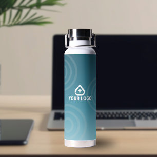 Teal Gradient Behavioral Health Logo Promotional Water Bottle