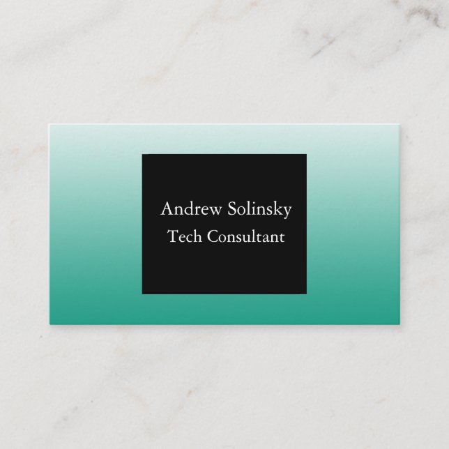 Teal  Gradient  Business Cards (Front)