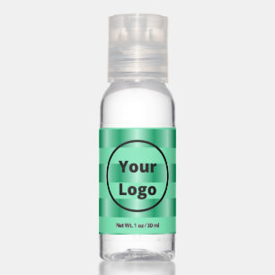 Teal gradient business pattern hand sanitizer