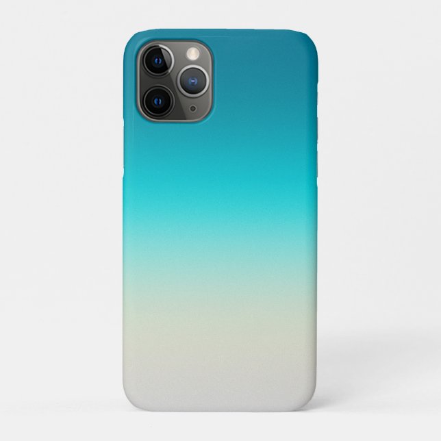 Teal Gradient Modern Ombre Case-Mate iPhone Case (Back)