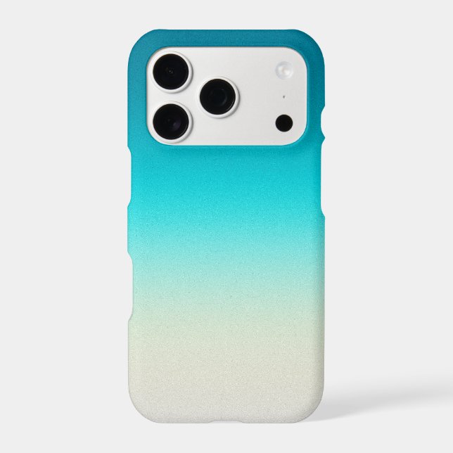 Teal Gradient Modern Ombre Iphone Case (Back)