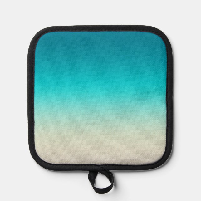 Teal Gradient Modern Ombre Pot Holder (Front)