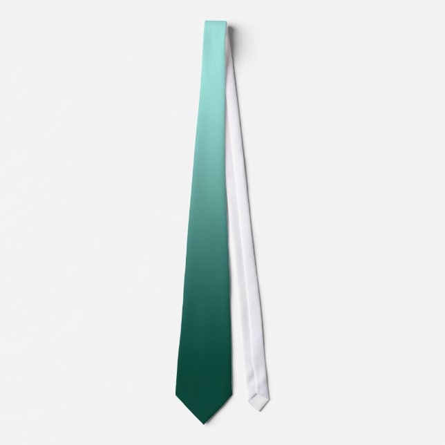 Teal gradient neck tie (Front)