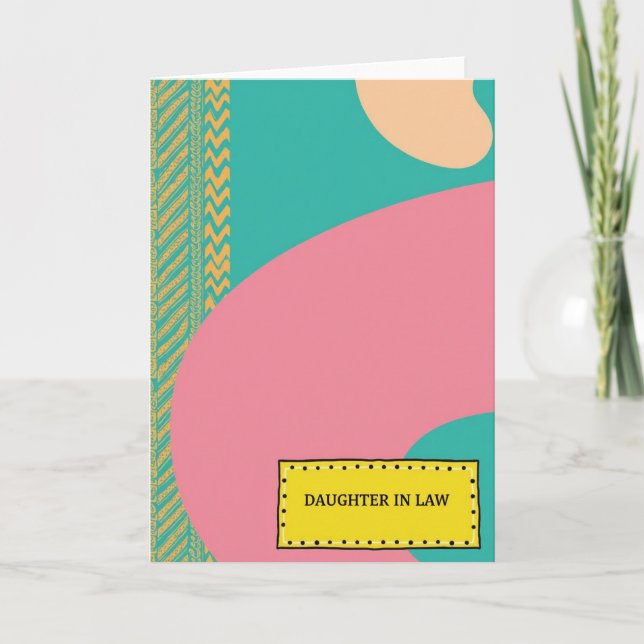 Teal Graphic Mothers Day Card (Front)