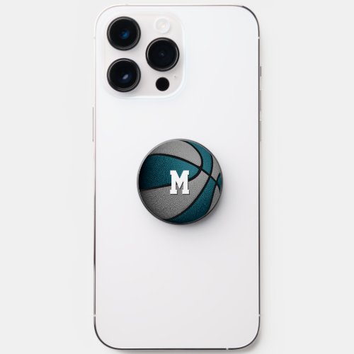 teal gray basketball club sports team colors PopSocket