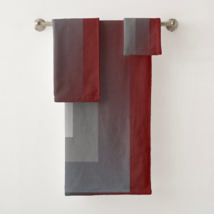 teal gray burgundy bath towel set