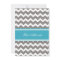 Teal Gray Chevron Bat Mitzvah Invitations