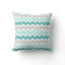 Teal Gray Chevron Decorative Pillow