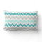 Teal Gray Chevron Decorative Pillow