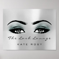 Teal Gray Name Makeup Artist Beauty Studio Lashes