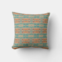 Teal Gray Orange Coral Southwest Look Small Mosaic