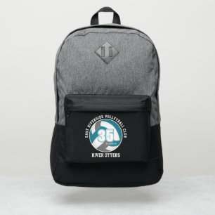 teal gray school club team spirit volleyball port authority® backpack
