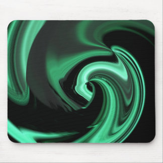 Teal Green Abstract Heart Mousepad
