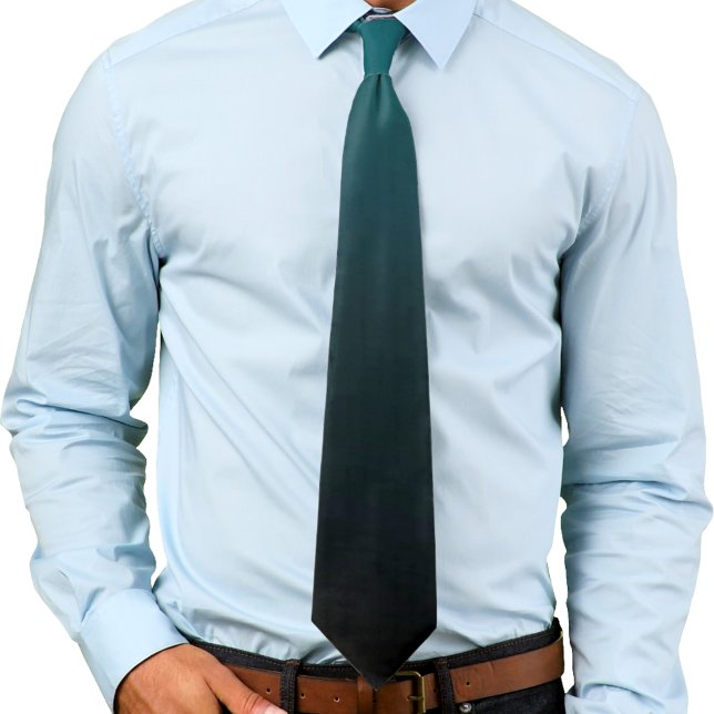 Teal Green and Black Gradient Ombre Neck Tie (Creator Uploaded)
