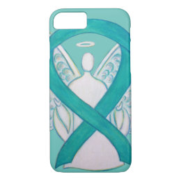 Teal Green Awareness Ribbon Angel iPhone7 Case