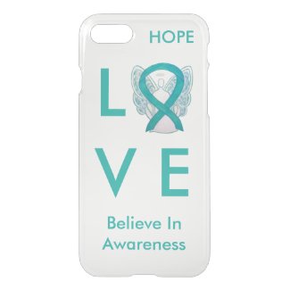 Teal Green Awareness Ribbon iPhone 7 Angel Case