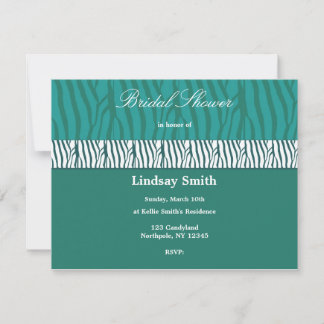 Teal Green Bridal Shower Invitation