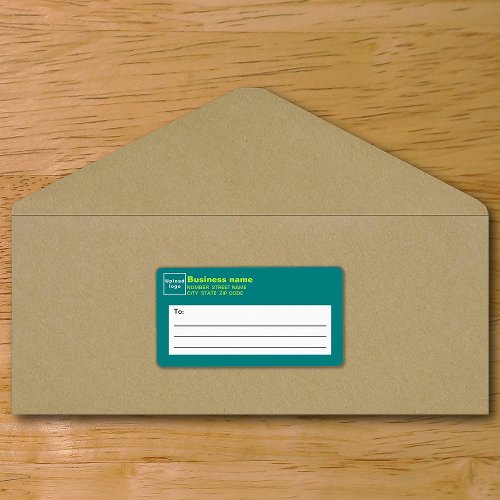 Teal Green Business Shipping Label
