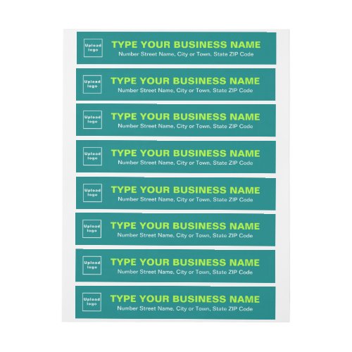 Teal Green Business Wrap Around Address Label