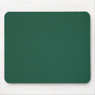 Teal Green Carbon Fiber Style Print Mouse Pad