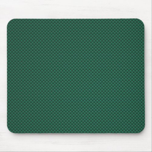 Teal Green Carbon Fiber Style Print Mouse Pad