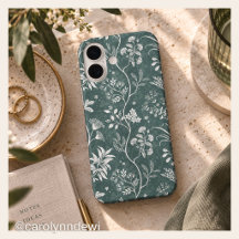 Teal Green Chintz Reverie Refined Botanical