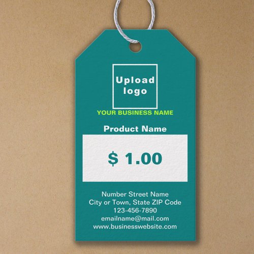 Teal Green Color Business Product Price Tag