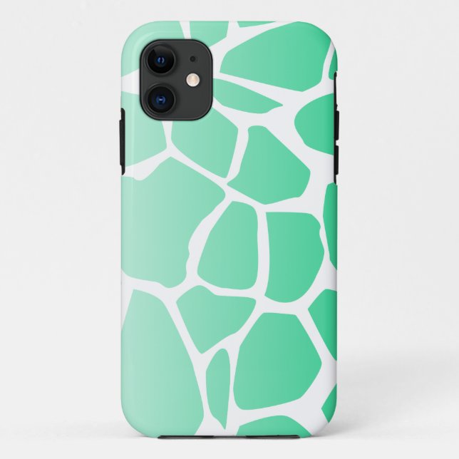 teal green cow print abstract Case-Mate iPhone case (Back)