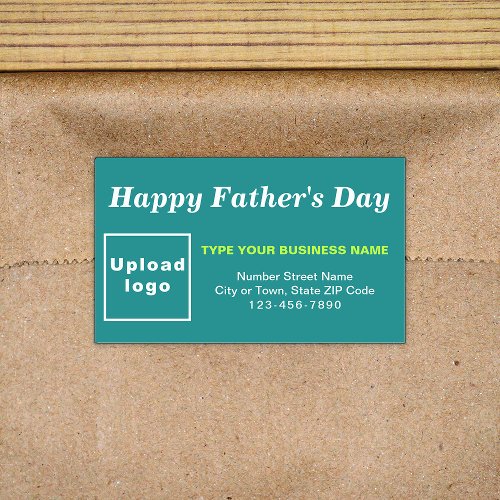 Teal Green Fathers Day Business Rectangle Sticker
