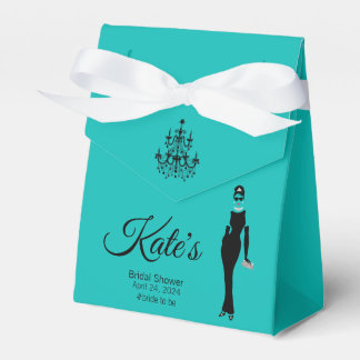 Teal Green Favor Bags Boxes