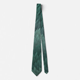 Teal Green Feather Pattern Tie